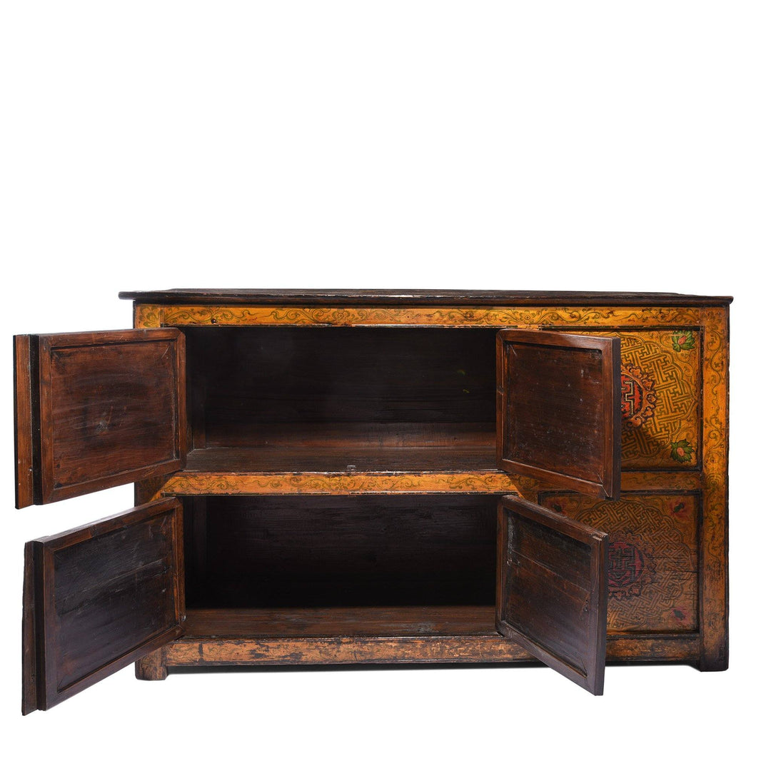 Painted Tibetan Cabinet From Lhasa - 19thC | Indigo Antiques