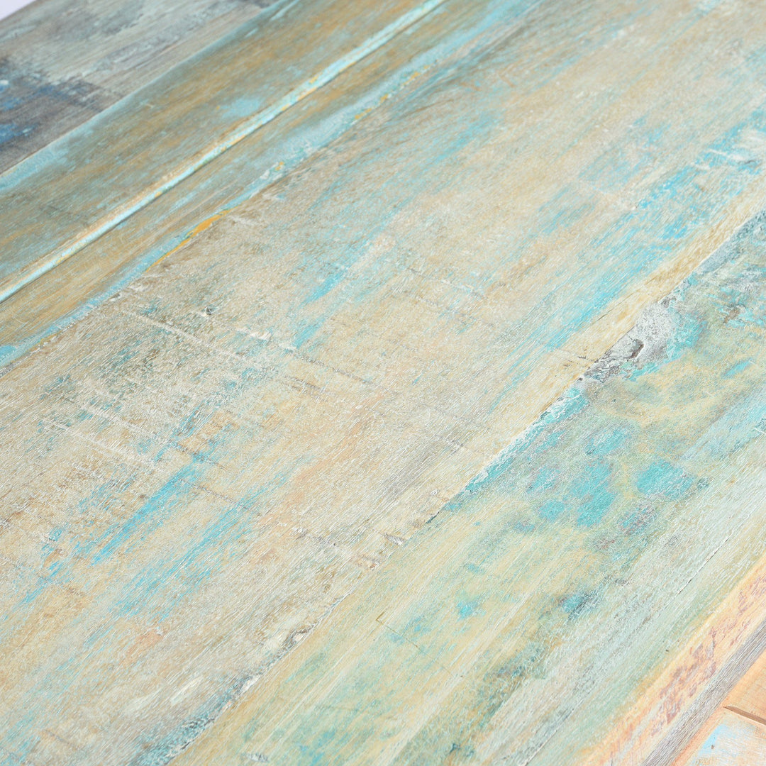 Reclaimed Teakwood Sideboard With Old Paint | Indigo Antiques