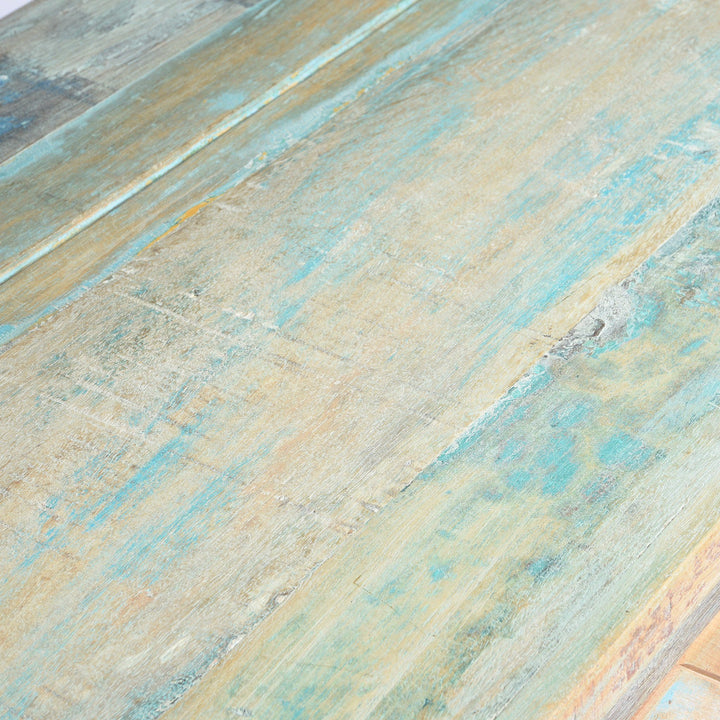 Reclaimed Teakwood Sideboard With Old Paint | Indigo Antiques