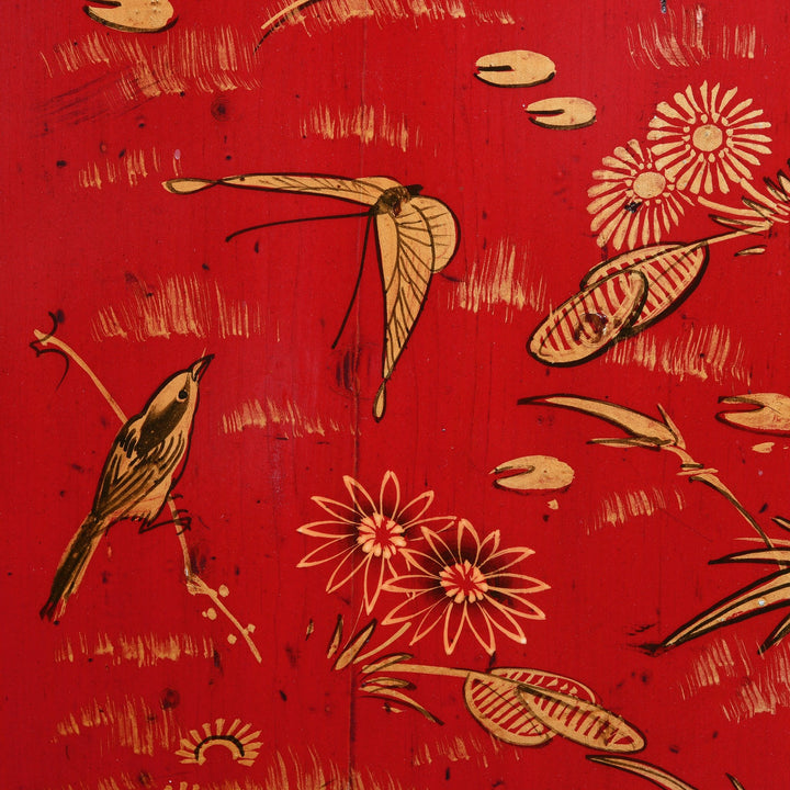 Red Lacquer Chinese Sideboard From Dongbei - Ca 1920 | Indigo Antiques