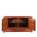 Red Lacquer Sideboard From Dongbei - Ca 1920