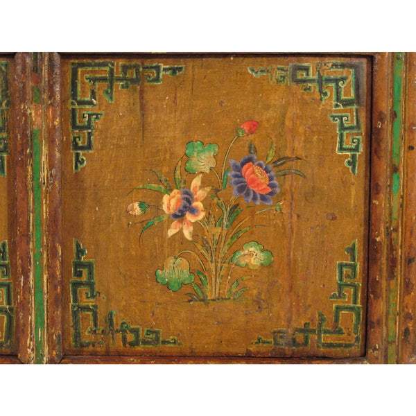 Tibetan Altar Cabinet With Original Painting - 19thC