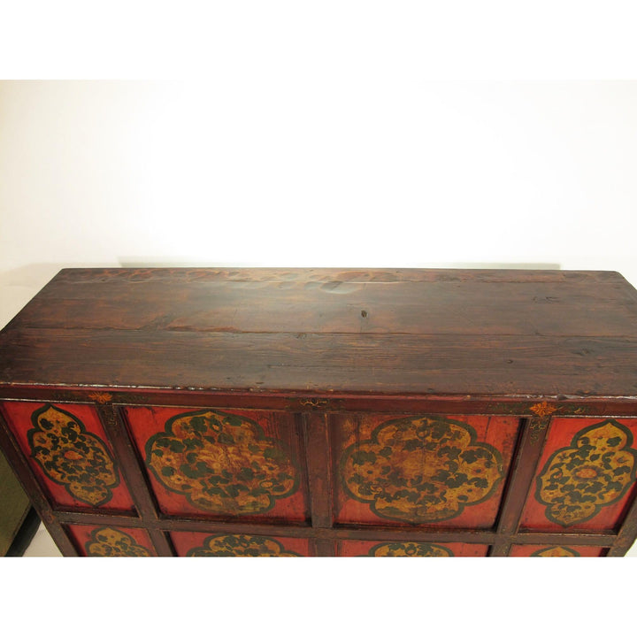 Tibetan Altar Cabinet with Original Painting - 19thC | Indigo Oriental Antiques