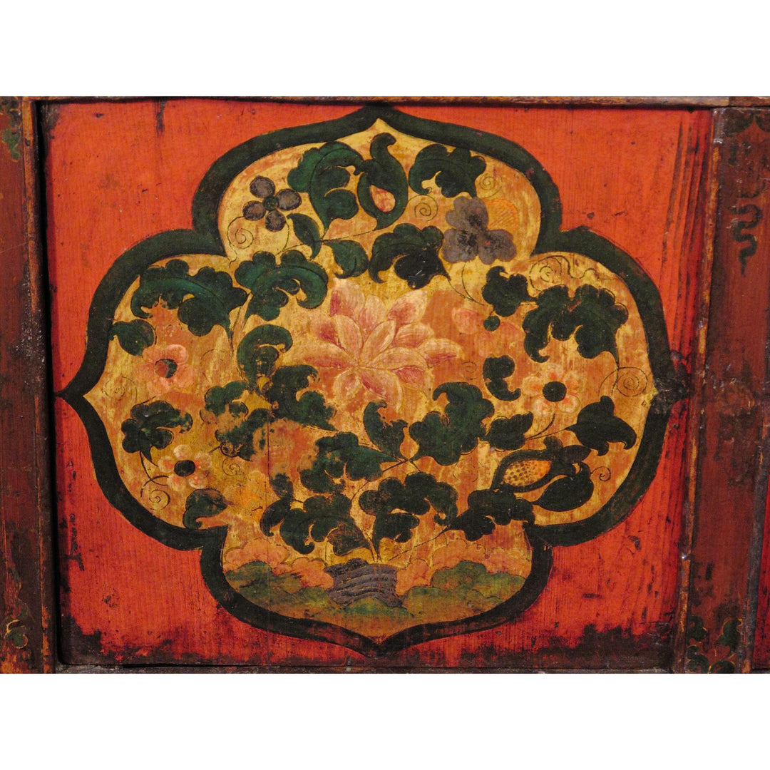 Tibetan Altar Cabinet with Original Painting - 19thC | Indigo Oriental Antiques