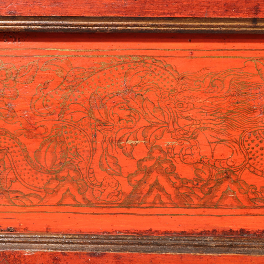 Tibetan Altar Cabinet with Original Painting - 19thC | Indigo Oriental Antiques