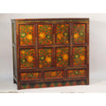 Tibetan Altar Cabinet With Original Painting - circa 1920