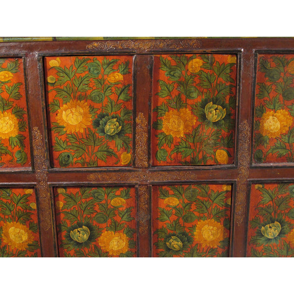 Tibetan Altar Cabinet With Original Painting - circa 1920