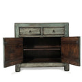 Turquoise Lacquer 2 Door Sideboard From Shanxi
