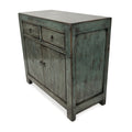 Turquoise Lacquer 2 Door Sideboard From Shanxi