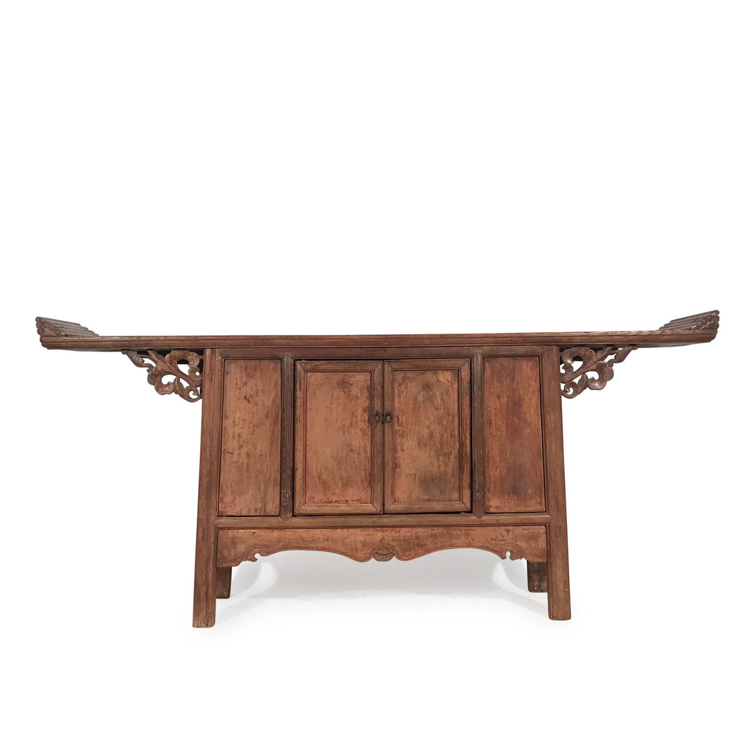 Chinese Altar Cabinet of unusual proportions made from pine & cypress | INDIGO ANTIQUES