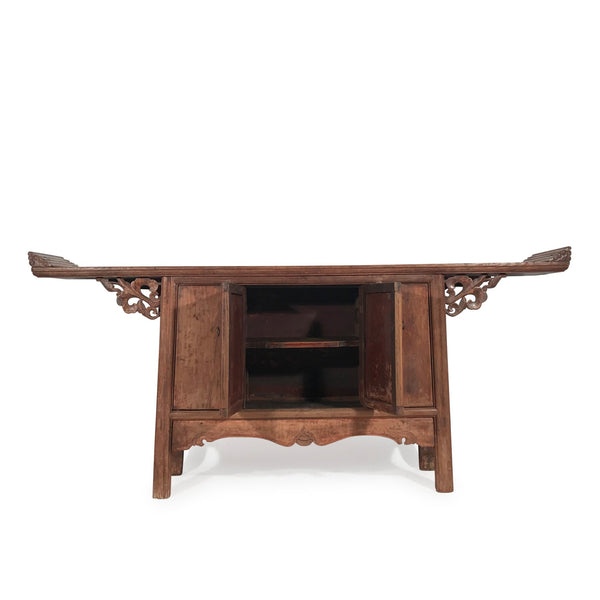 Unusual Console Altar Cabinet From Shanxi - Early 19thC