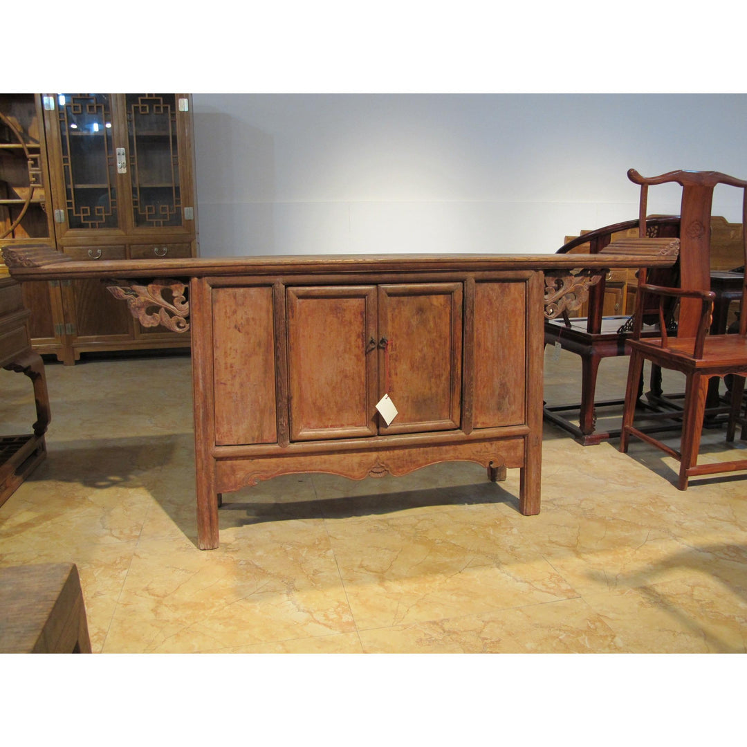 Unusual Console Altar Cabinet - Early 19thC | Indigo Oriental AntiquesChinese Altar Cabinet of unusual proportions made from pine & cypress | INDIGO ANTIQUES