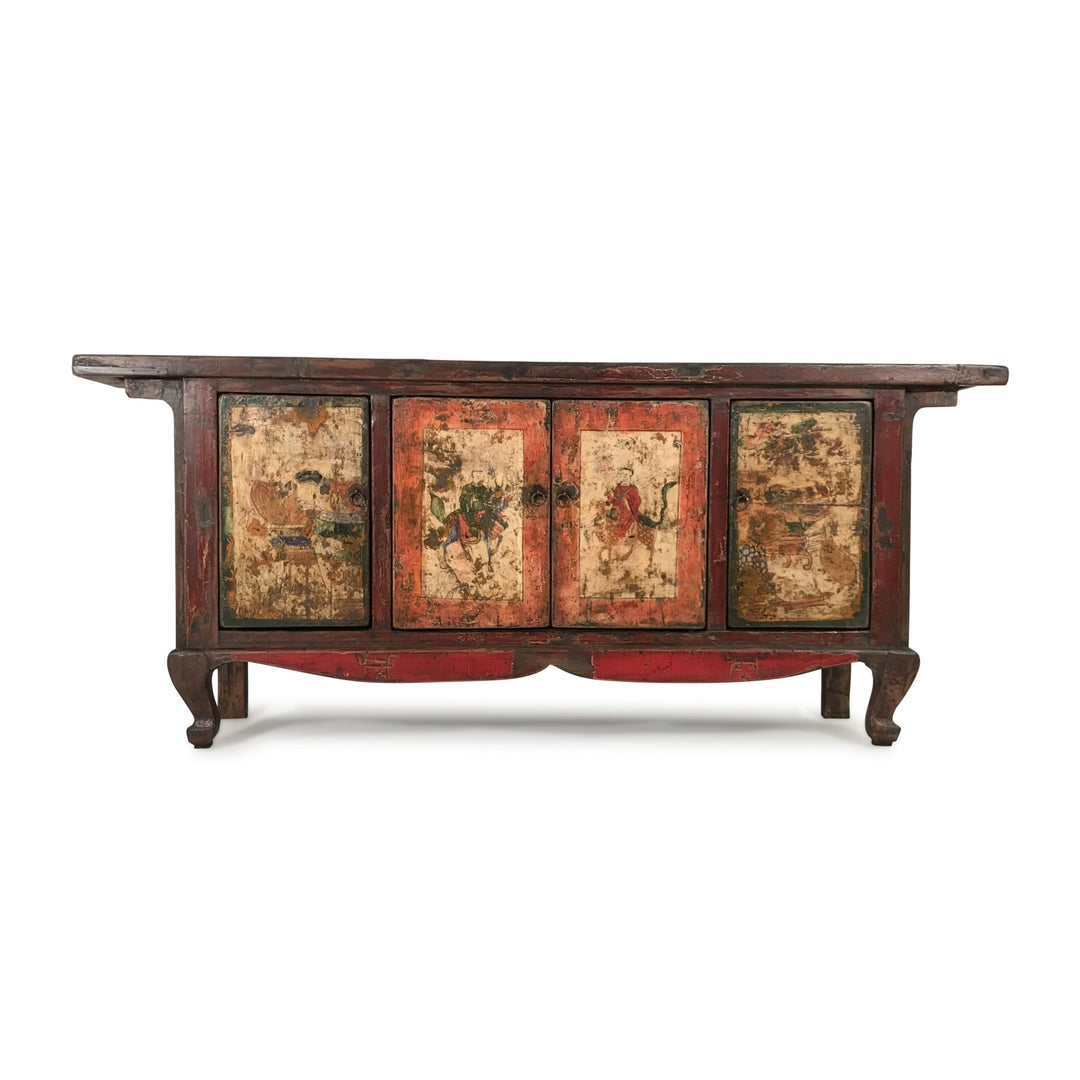 Unusual Painted Sideboard From Mongolia - 19Thc | Indigo Oriental Antiques