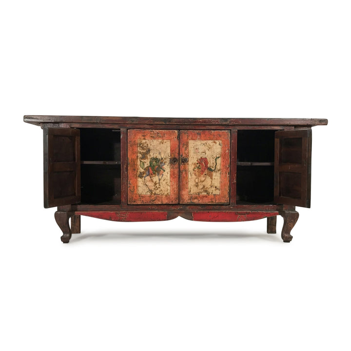 Unusual Painted Sideboard From Mongolia - 19Thc | Indigo Oriental Antiques