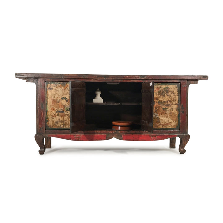 Unusual Painted Sideboard From Mongolia - 19Thc | Indigo Oriental Antiques