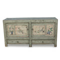 Vintage Blue Painted Sideboard From Shanxi - Ca 1920