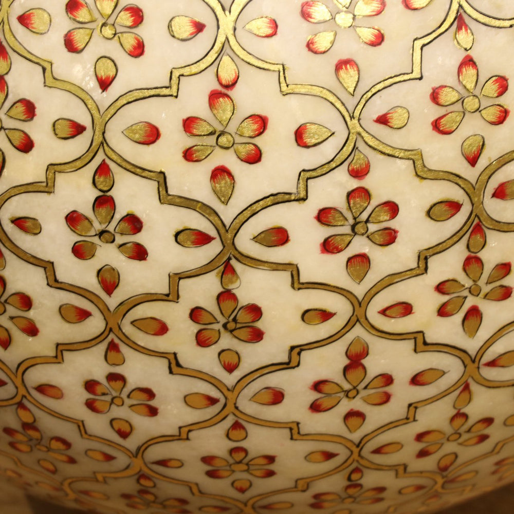 Marble Lota - Hand Painted Chandras Work | Indigo Oriental Antiques