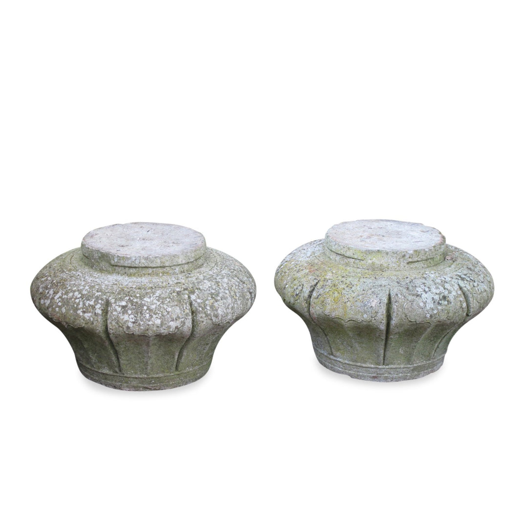 Pair of Stone Pillar Bases from China | Indigo Oriental Antiques