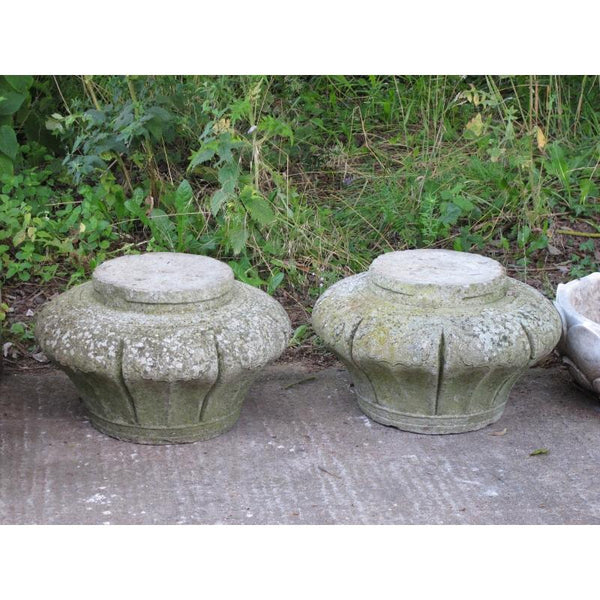 Pair of Stone Pillar Bases from China