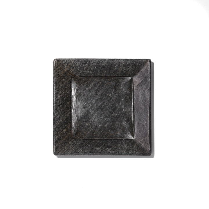 Hand Carved Black Marble Plates