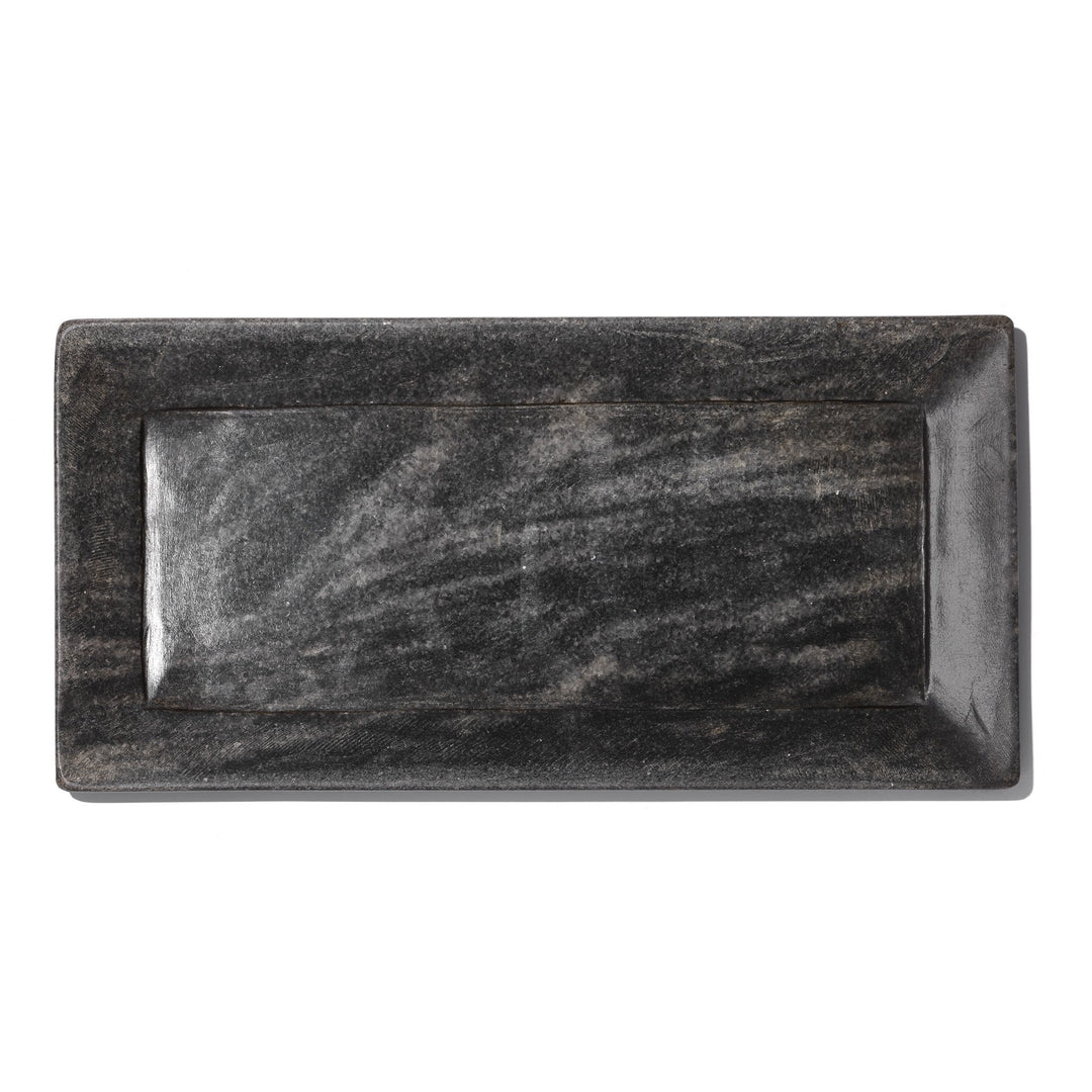 Hand Carved Black Marble Plates