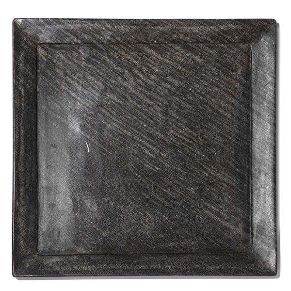 Hand Carved Black Marble Plates