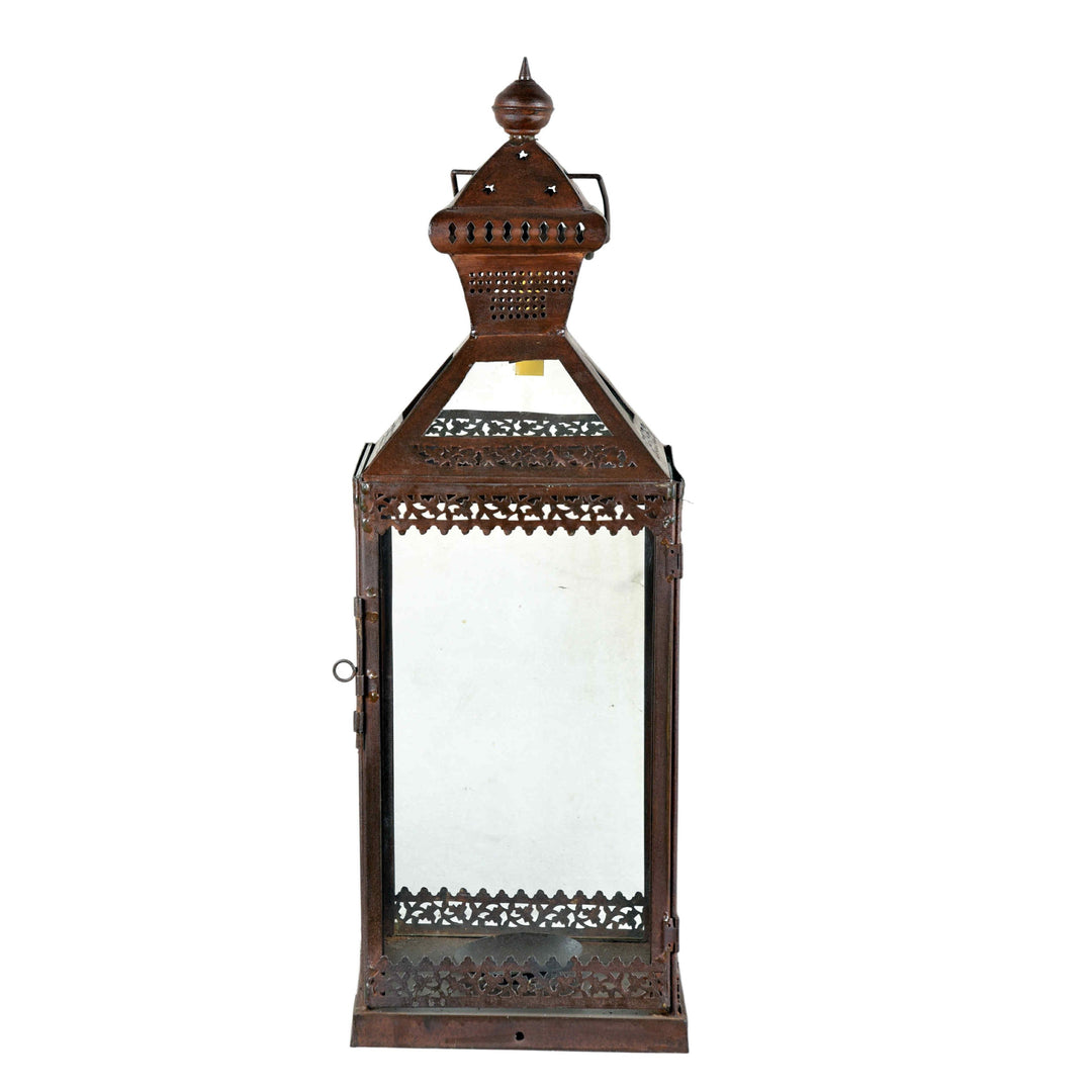 Iron Lantern From Rajasthan - Ca 75 Yrs Old | Indigo Oriental Antiques