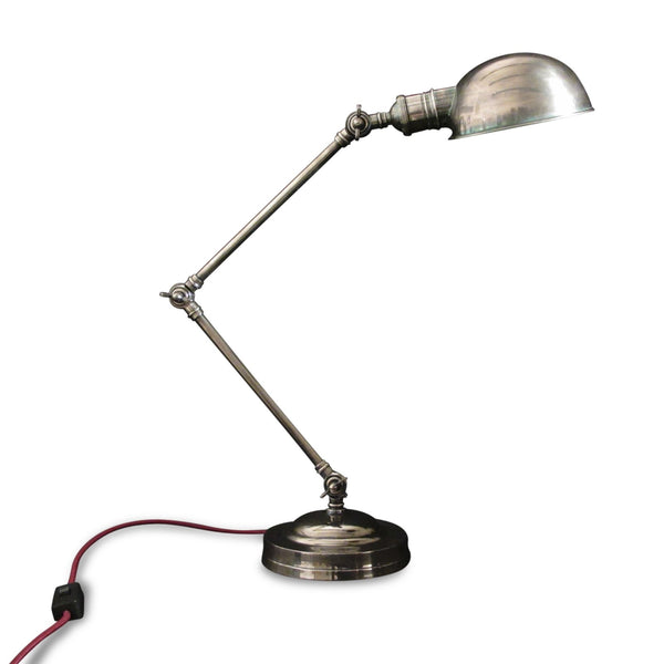 Task Lamp - Antique Finish Silver Plated Brass