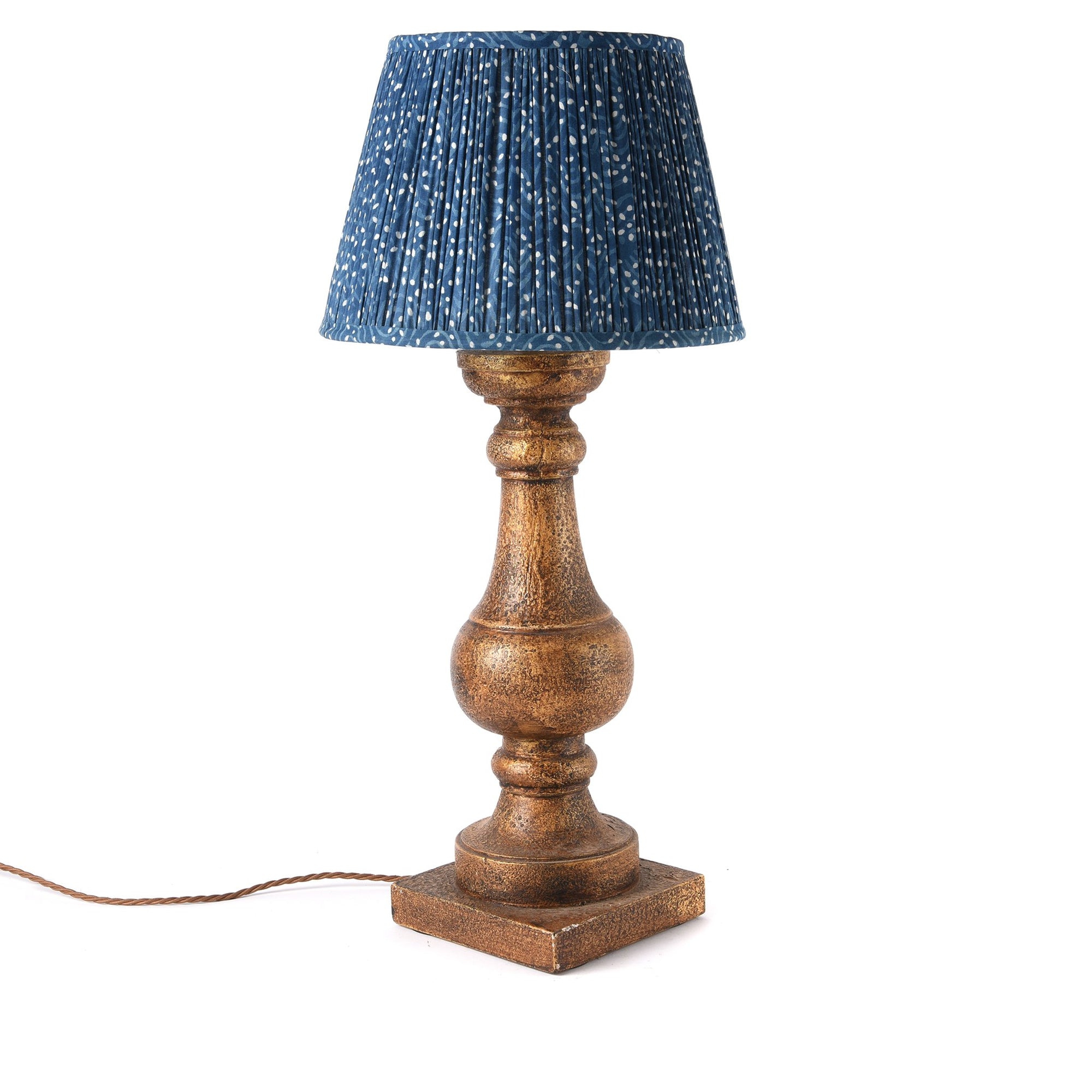 Turned Wood Gold Lamp Base | Indigo Oriental Antiques