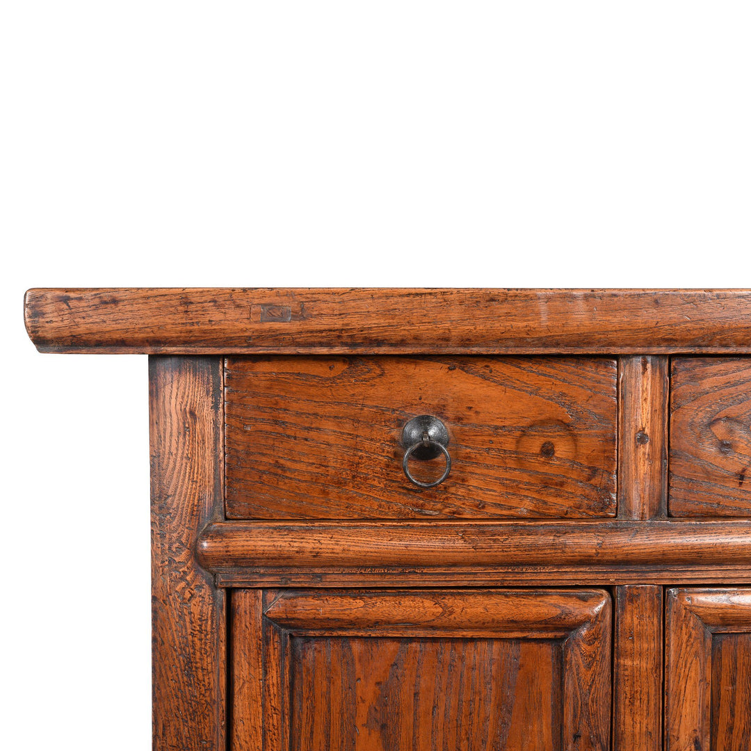 Corner Detail From 2 Drawer Cabinet From Gansu Province - 19thC | Indigo Antiques