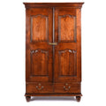 Anglo Indian Linen Cabinet Made from Golden Teak - 19thC