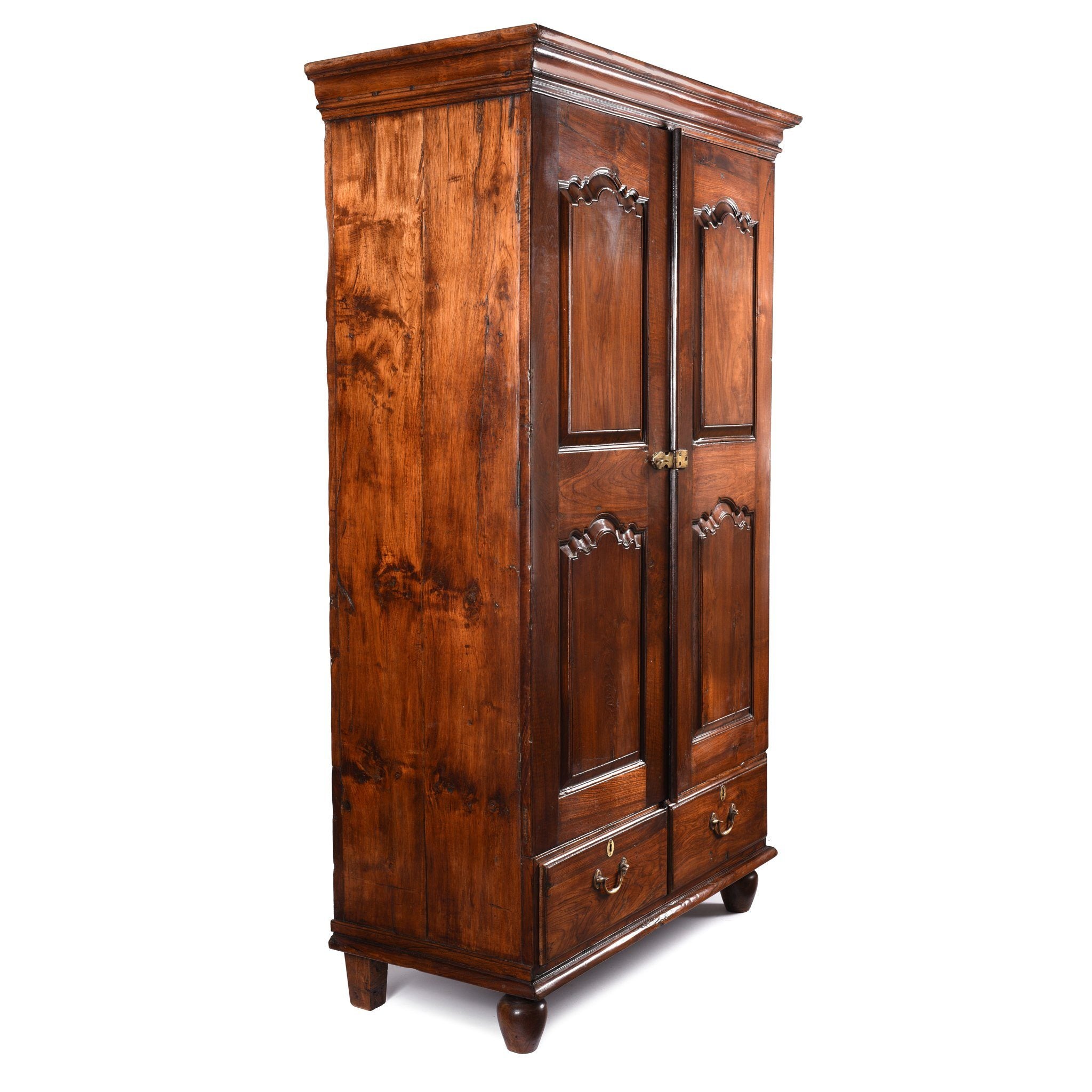 Side Detail from an Anglo Indian Linen Cabinet Made from Golden Teak - 19thC | Indigo Antiques