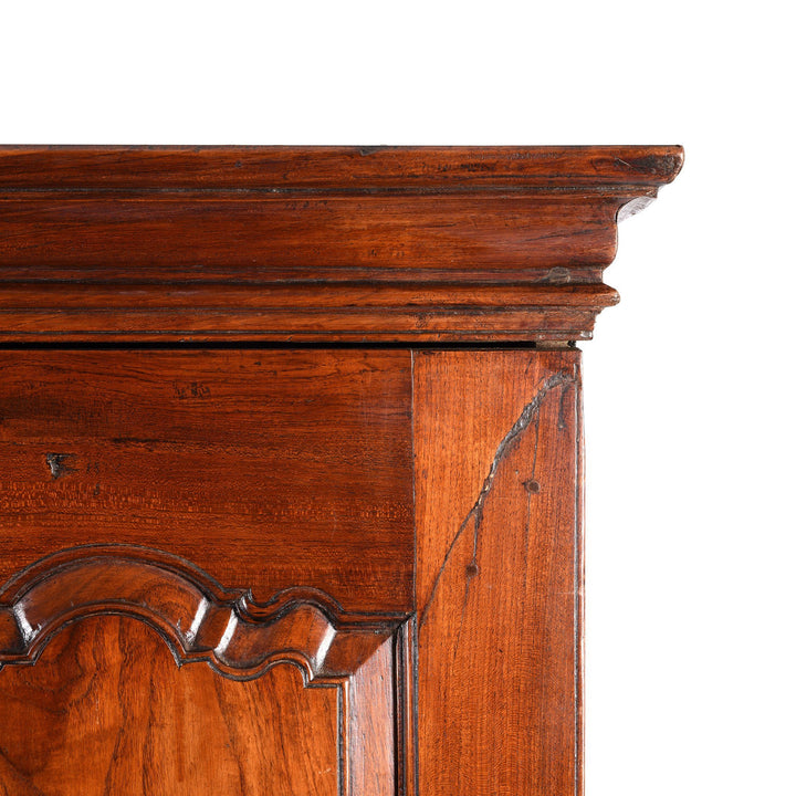 Corner detail from a Anglo Indian Linen Cabinet Made from Golden Teak - 19thC | Indigo Antiques