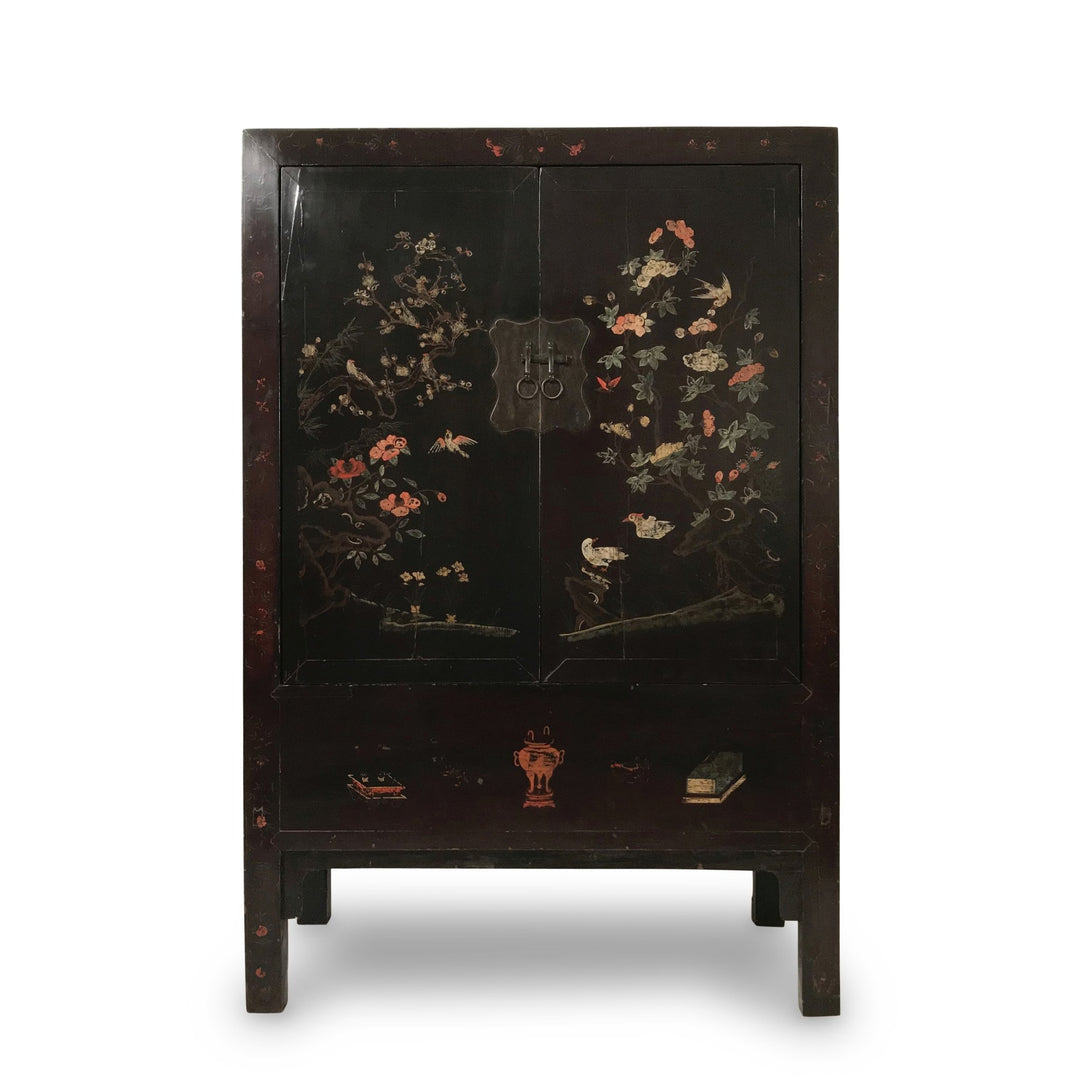 Antique Black Lacquer Wedding Cabinet from Shanxi  - 19thC | Indigo Oriental Antiques
