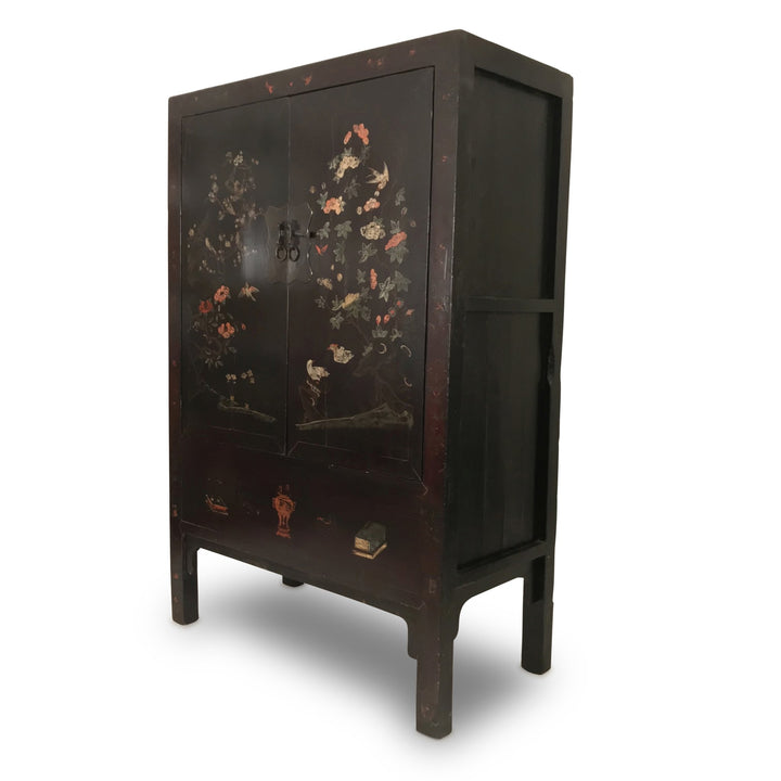 Antique Black Lacquer Wedding Cabinet from Shanxi  - 19thC | Indigo Oriental Antiques