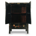 Antique Black Lacquer Wedding Cabinet from Shanxi - 19thC