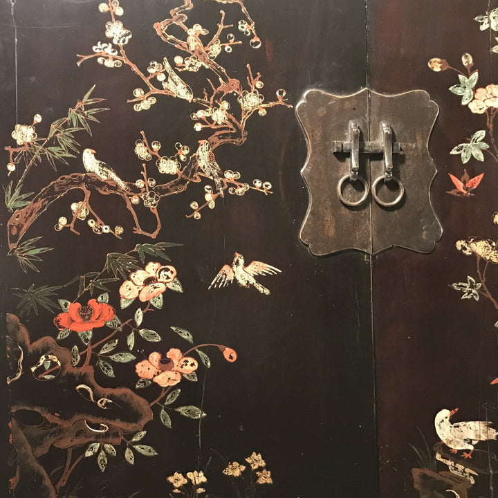 Antique Black Lacquer Wedding Cabinet from Shanxi  - 19thC | Indigo Oriental Antiques