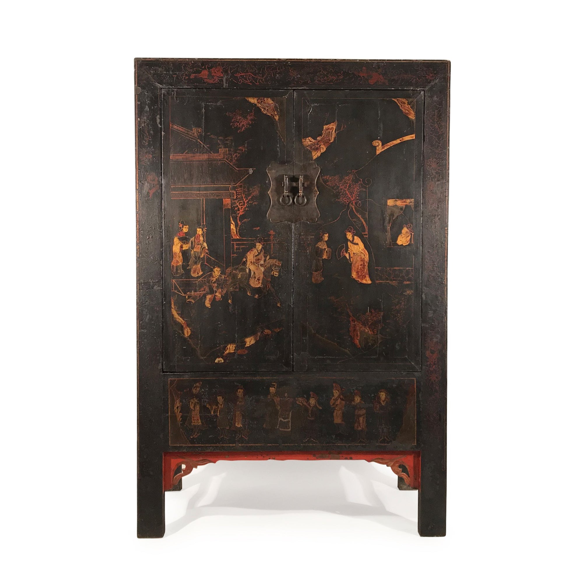 Black Lacquer Wedding Cabinet from Shanxi Province -19thC - 120 x 57 x 183 (wxdxh cms) - C1406