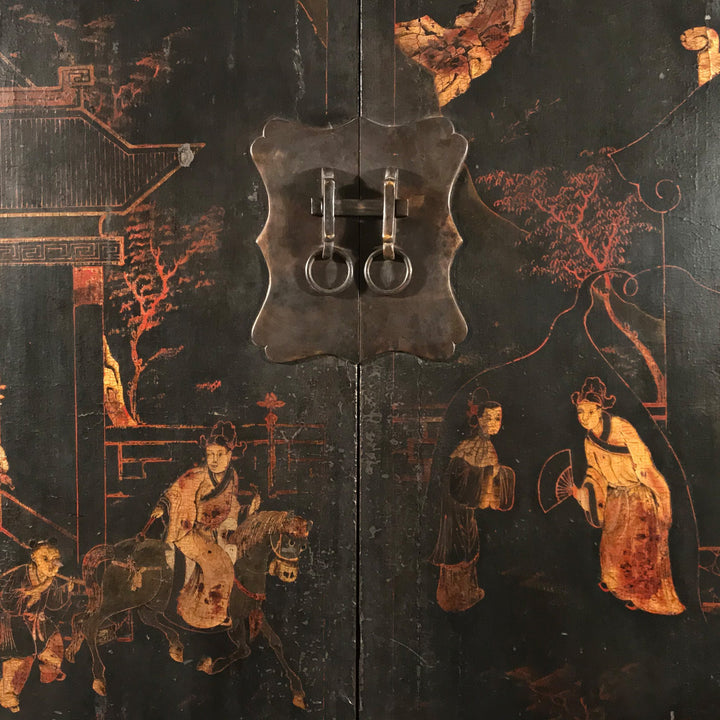 Black Lacquer Wedding Cabinet from Shanxi Province -19thC - 120 x 57 x 183 (wxdxh cms) - C1406