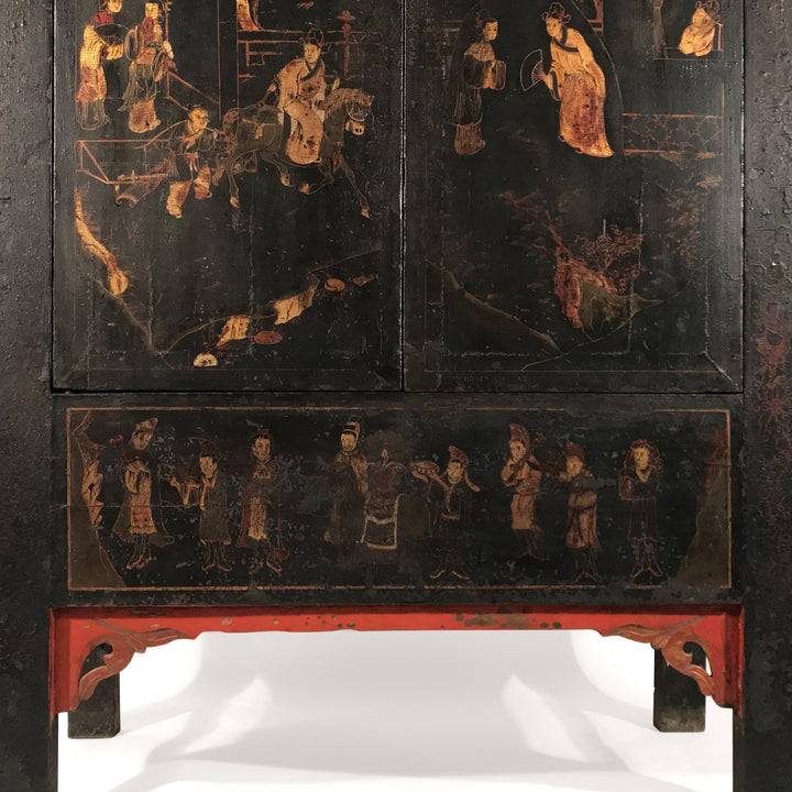 Black Lacquer Wedding Cabinet from Shanxi Province -19thC - 120 x 57 x 183 (wxdxh cms) - C1406