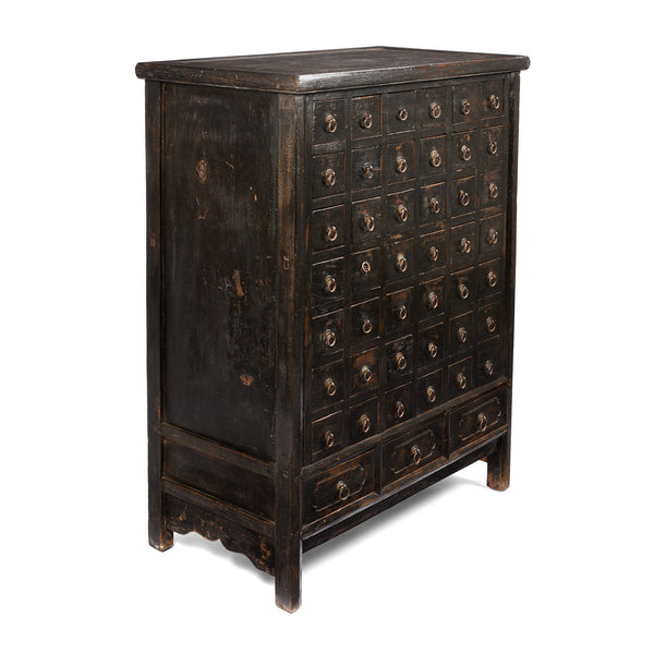 Black Painted Apothecary Chest From Shanxi - 19thC