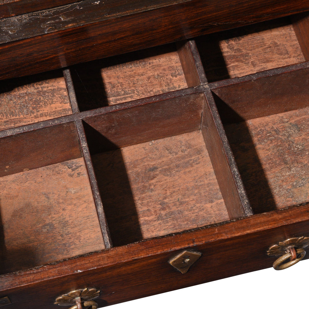 Brass Bound Rosewood Cabinet From Kerala-South India - 19thC | Indigo Oriental Antiques
