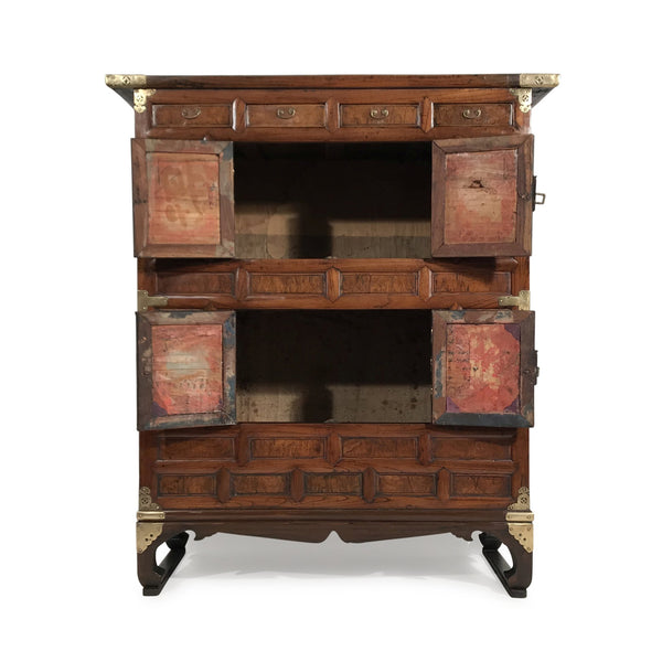 Burr Elm Cabinet From Korea - 19th Century