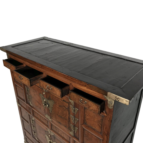 Burr Elm Cabinet From Korea - 19th Century