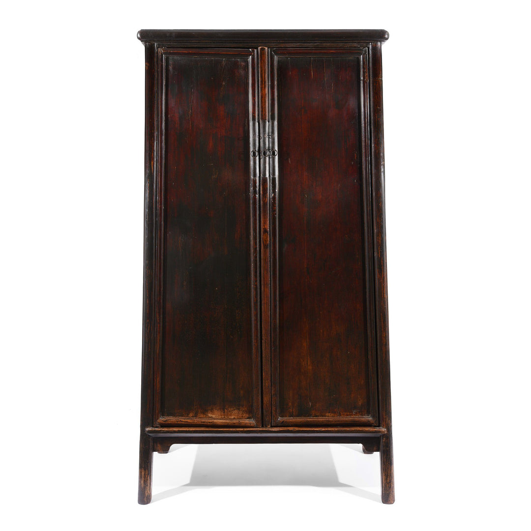 Antique Chinese Black Lacquer Taper Cabinet From Shanxi - Early 19thC | Indigo Antiques