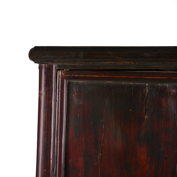 Antique Chinese Black Lacquer Taper Cabinet From Shanxi - Early 19thC | Indigo Antiques