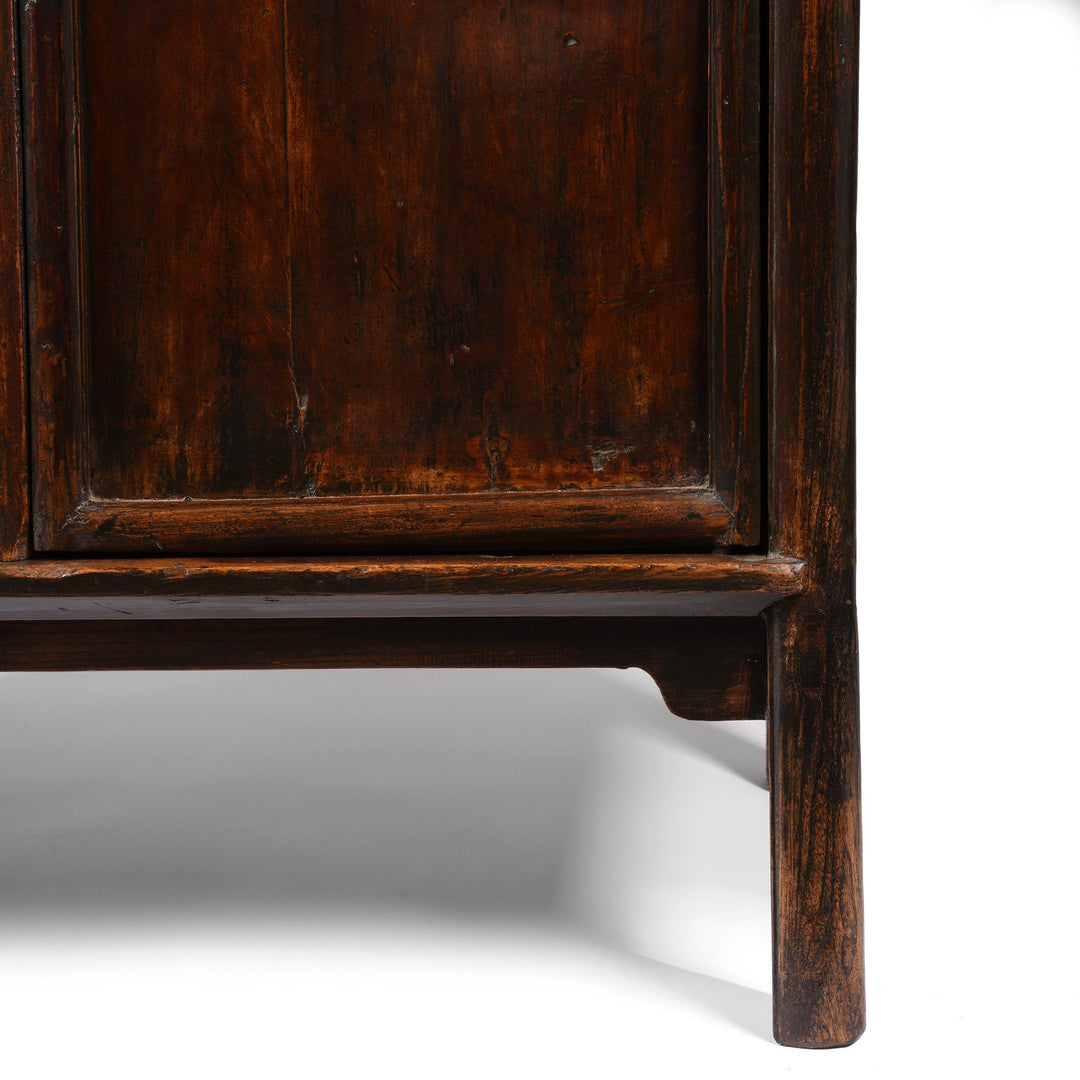 Antique Chinese Black Lacquer Taper Cabinet From Shanxi - Early 19thC | Indigo Antiques
