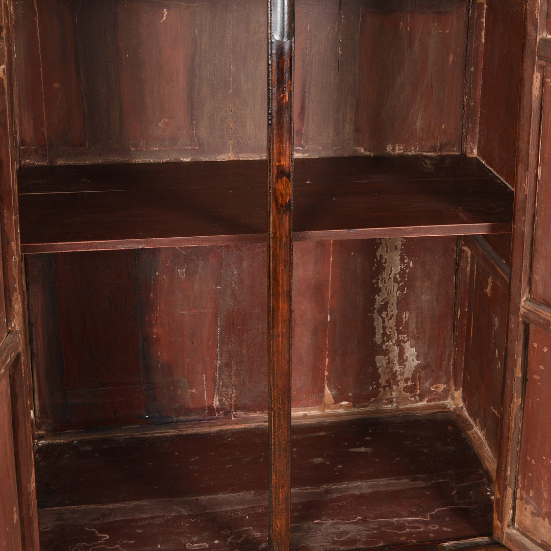 Antique Chinese Black Lacquer Taper Cabinet From Shanxi - Early 19thC | Indigo Antiques