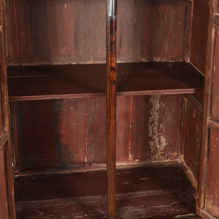 Antique Chinese Black Lacquer Taper Cabinet From Shanxi - Early 19thC | Indigo Antiques