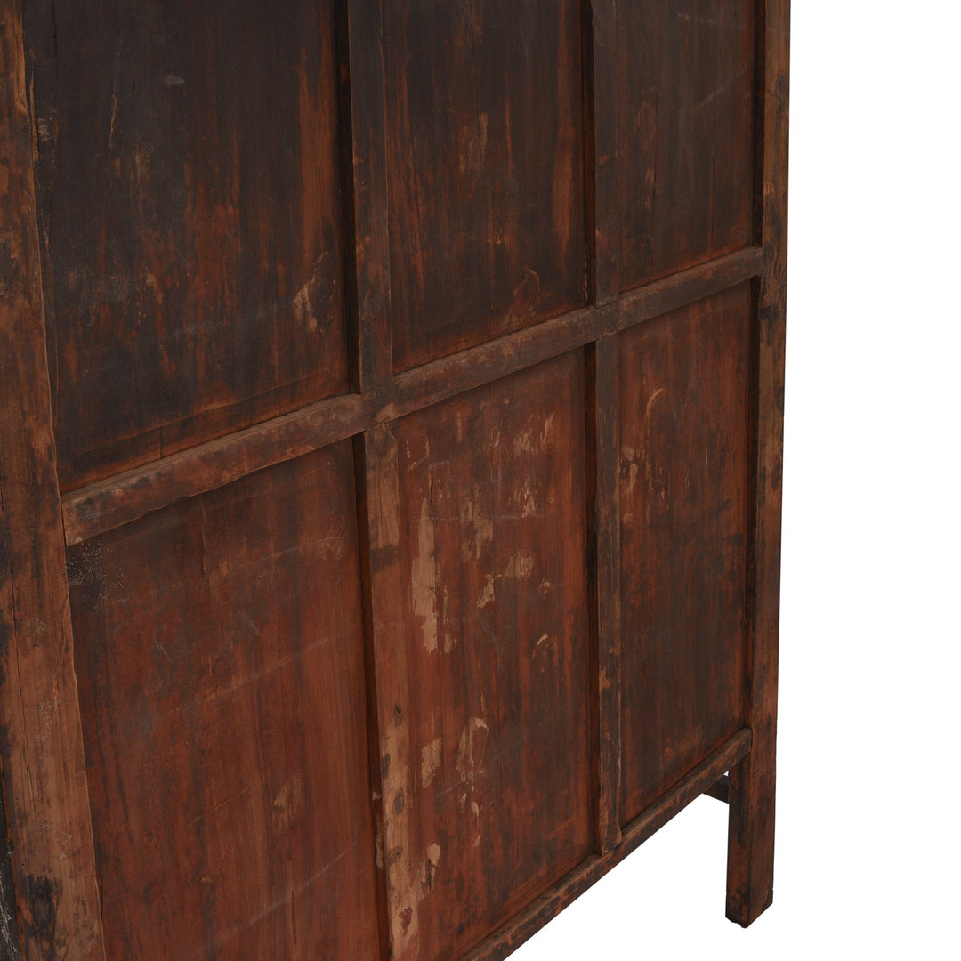 Chinese Black Lacquer Wedding Cabinet with original phoenix painting on-  19thC | Indigo Antiques